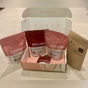 Beauty Society Gummies and Water Charger